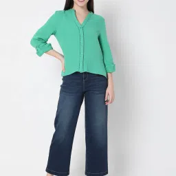 Vero Moda Green Regular Fit Shirt image 4