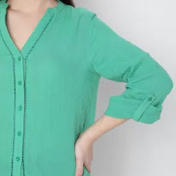 Vero Moda Green Regular Fit Shirt image 5