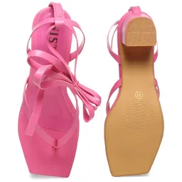 GNIST Women's Hot Pink Gladiator Sandals image 3