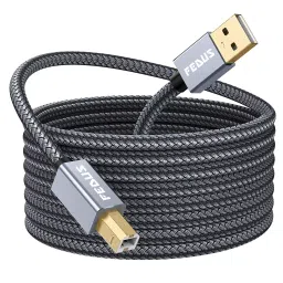 Fedus 5 m Nylon Braided Gold Plated USB Printer Cable (Grey)-picture-14