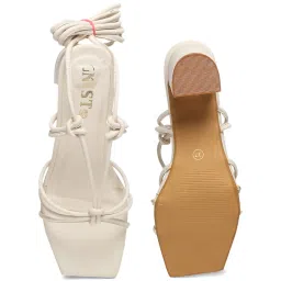 GNIST Women's White Gladiator Sandals image 3