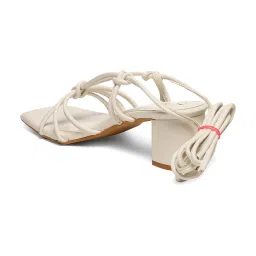 GNIST Women's White Gladiator Sandals image 4