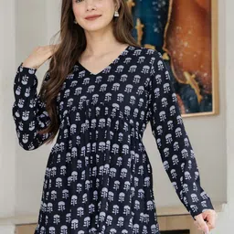 BAESD Floral Print Ethnic Cotton Top-image-14