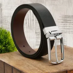 Louis Stitch Black Leather Reversible Belt for Men-picture-36