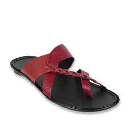 Metro Men's Red Toe Ring Sandals-image-0