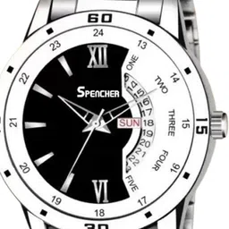 SPENCHER Men Stainless Steel Bracelet Style Straps Analogue Multi Function Watch SW 2Black image 2