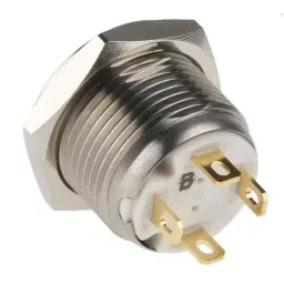 RS PRO Illuminated Push Button Switch Momentary 16 mm SPST Blue LED 36 V DC, 1759177 image 3