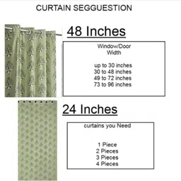 GEET CREATIONS Grey & White Set of 2 Ethnic Motifs Room Darkening Door Curtain image 5
