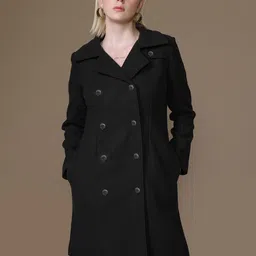 Kazo Women Notched Lapel Longline Overcoat-picture-40