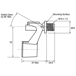 SENSATA / CYNERGY3 RSF20 Series Direct Mounting Polyphenylene Sulfide Float Switch 500m m Cable NC, RSF26Y050TG image 4