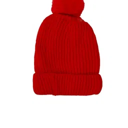 Yellow Bee Boys Self-Designed Teddy Applique Woollen Beanie image 3