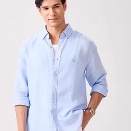 MH&Y Comfort Fit Linen Button-Down Collar Casual Shirt-picture-26