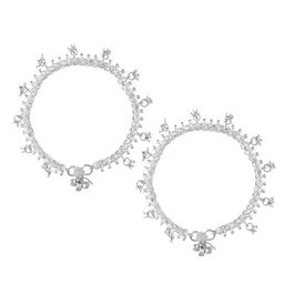 Silvermerc Designs Silver-Plated Artificial Stones and Beads Anklet image 2