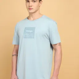 Wrangler Light Blue Relaxed Fit Printed T-Shirt-image-24
