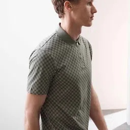 Marks & Spencer Men Printed Polo Collar Pockets T-shirt image 4