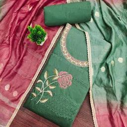 LeeliPeeri Designer Embroidered Unstitched Dress Material-picture-23