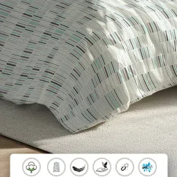 GRES Home 120TC 100% Cotton Single Bedsheet and 1 Pillow Cover - Blue image 5