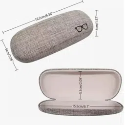 oku 1 UL88 Linen PU Leather Sunglasses Cases Unisex Pouch For Eyewear Spectacles Frames Cover Goggles For Men & Women Combo Of 2 (Grey & Purple) image 3