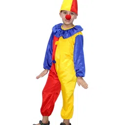 Kaku Fancy Dresses Comic Clown Joker Theme Costume Set - Multi Colour image 1