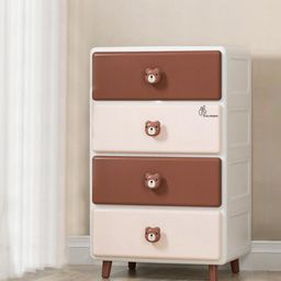 R for Rabbit Bear Buddy Storage Drawer Unit - Brown & White-picture-2