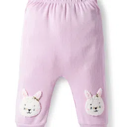 Little Kangaroos Woven Full Length Fleece Pant With Bunny Applique - Lilac-picture-10