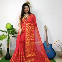 RIDDHIMAN FASHION Ethnic Motifs Saree-image-92