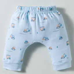 Zero Fleece Knit Full Length Printed Woollen Pants Pack of 3 - Pink Light Blue & Beige image 2