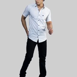 INDIAN THREADS Men Straight Fit Textured Spread Collar Cotton Casual Shirt-picture-2