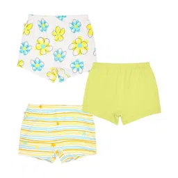 You Got Plan B Girls Pack Of 3 Printed Cotton Boxer-Style Briefs BG-FlowerGirl: 4-6 image 2