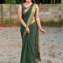 AVANTIKA FASHION Polka Dot Woven Design Kanjeevaram Saree-picture-32
