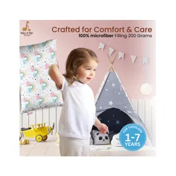 Baby of Mine Premium Baby Infant Pillow for Kids Age 1 Year To 5 Years - Imported Super Soft Fabric - Glitter Rainbow Print image 5