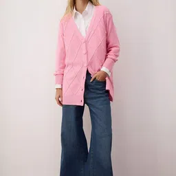 Trendyol Self Design V-Neck Long Sleeves Sweater With Jeans-image-34