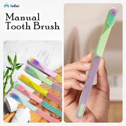 funblast Tooth Brush Set - Pack of 5 Pcs for Kids & Adults, Triple Swirl Soft Bristles fo Ultra Soft Toothbrush image 2