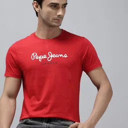 Pepe Jeans Brand Logo Printed Pure Cotton Slim Fit T-shirt-picture-19
