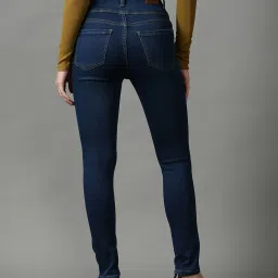 showoffff SHOWOFF Navy Solid High Rise Jeans image 2