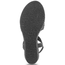 Metro Women's Black Ankle Strap Wedges image 4