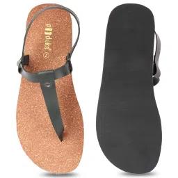 planet paaduks Paaduks Men's Black Sling Back Sandals image 4