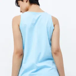 Ginger by Lifestyle Sky Blue & White Cotton Printed T-Shirt Shorts Set image 2