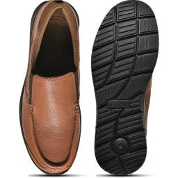 Woodland Men's Tan Casual Loafers image 4