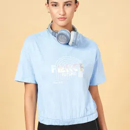 Ajile by Pantaloons Blue Cotton Printed Sports T-Shirt image 4