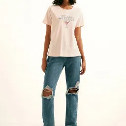 Cover Story Peach Crew T-Shirt image 4