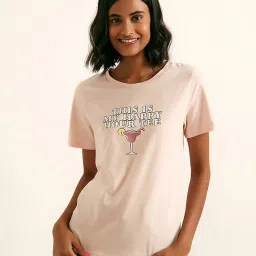Cover Story Peach Crew T-Shirt image 1