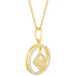 GIVA 92.5 Sterling Silver Golden Enchanted Skies Signature Pendant with Link Chain for Women image 4