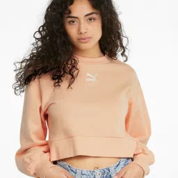 Puma Light Peach Relaxed Fit Sweatshirt image 1