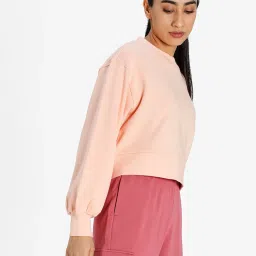 Puma Light Peach Relaxed Fit Sweatshirt image 3