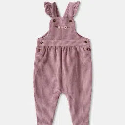 R&B Kids Mauve Embroidery Regular Fit Dungaree image 4