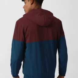 Reebok Blue Regular Fit Colour Block Sports Jacket image 2