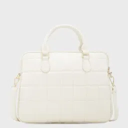 Caprese Braxton Beige Quilted Medium Satchel Handbag image 2