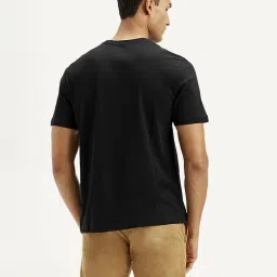 Levi's Black Cotton Regular Fit Logo Printed T-Shirt image 2