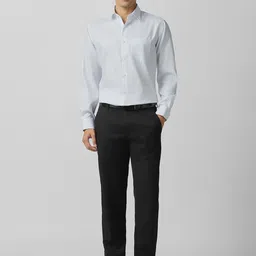 Van Heusen Men Textured Spread Collar Cotton Formal Shirt image 3